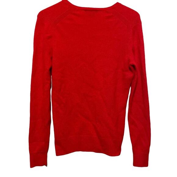 Saks Fifth Avenue Red Cashmere V-Neck Sweater - Picture 7 of 11